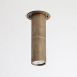 Brass Cylinder Flush Mount Ceiling Spotlight
