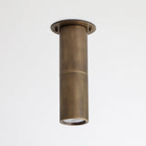 Brass Cylinder Flush Mount Ceiling Spotlight
