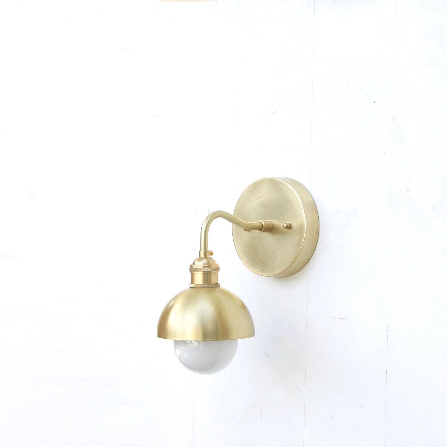 Brass Dome Shade Wall Sconce