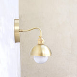 Brass Dome Shade Wall Sconce