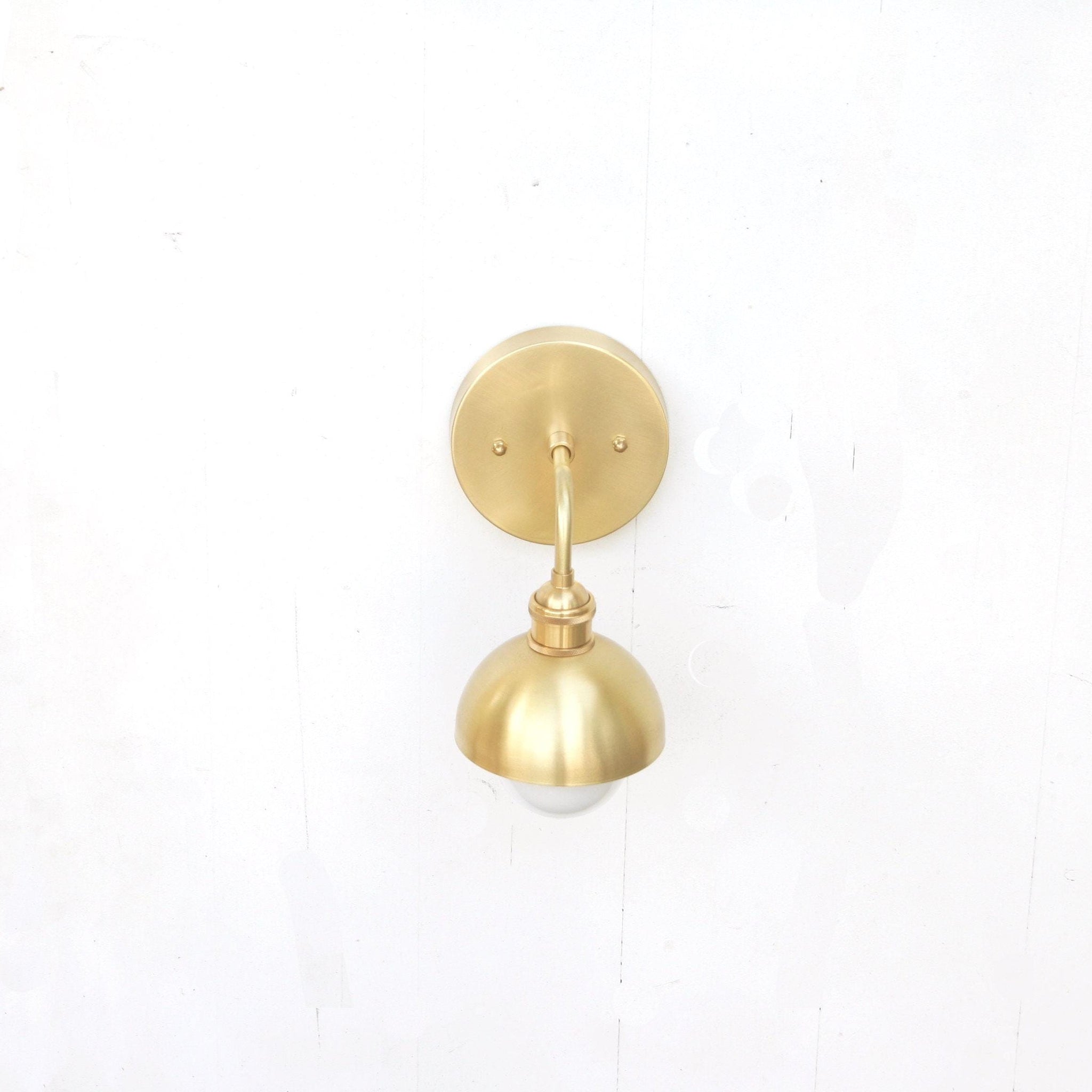 Brass Dome Shade Wall Sconce