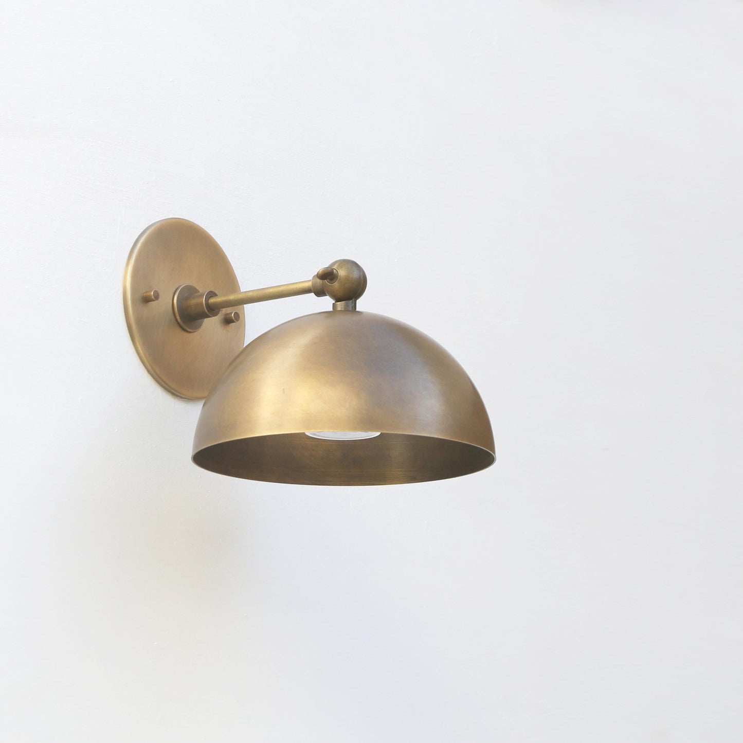 Brass Dome Shade Wall Sconce