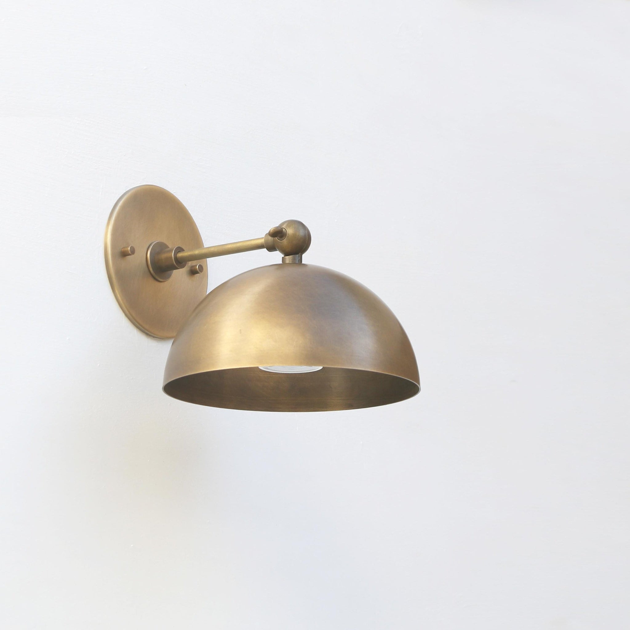 Brass Dome Shade Wall Sconce