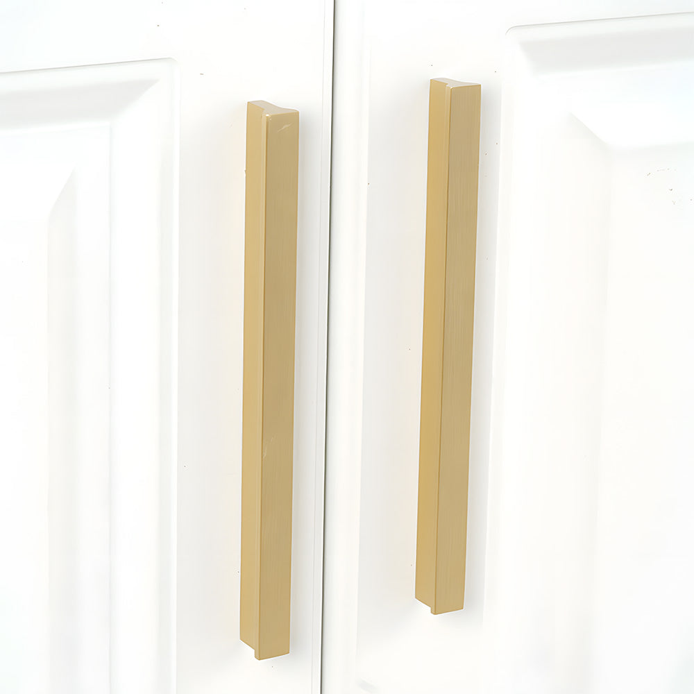 Modern Brass Gold Kitchen Cabinet Edge Handles