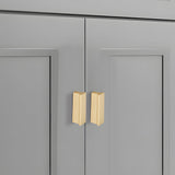Modern Brass Gold Kitchen Cabinet Edge Handles