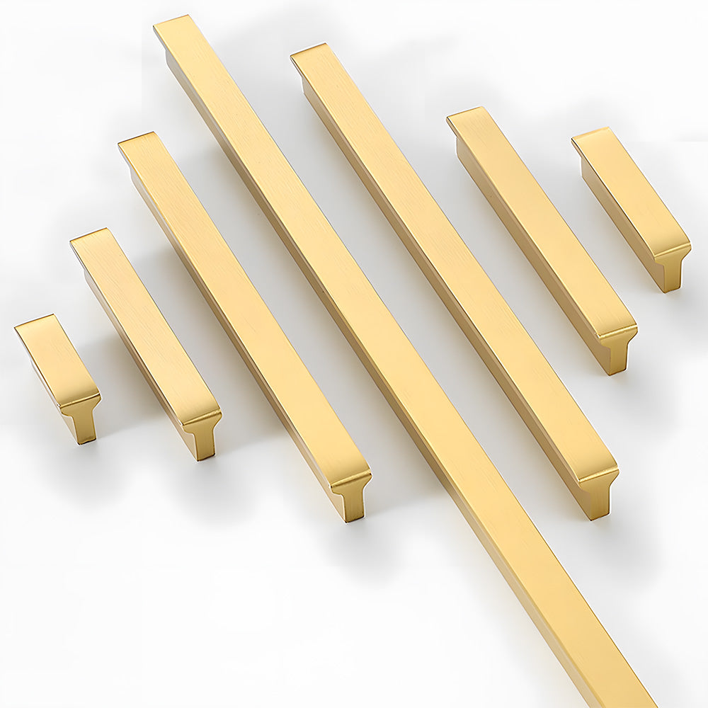 Modern Brass Gold Kitchen Cabinet Edge Handles