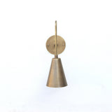 Brass Gooseneck Wall Sconce with Cone Shade