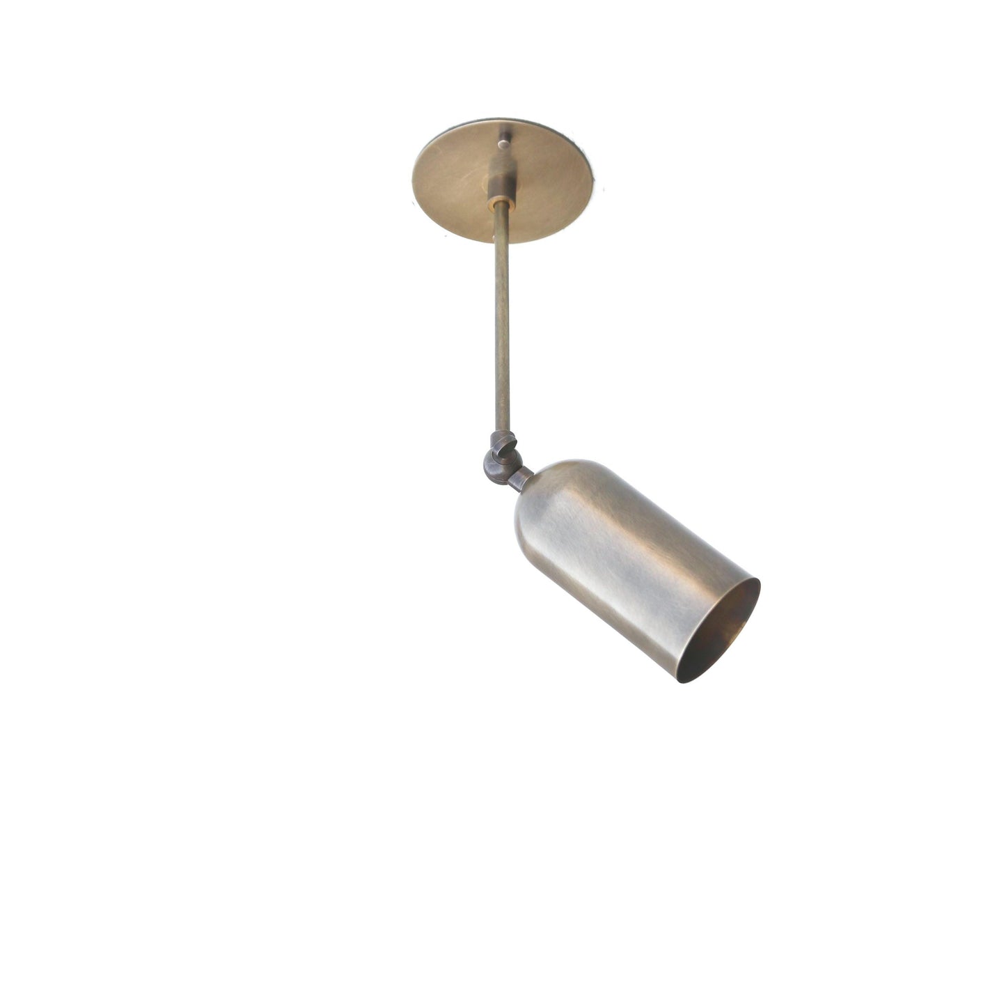 Brass Rod Ceiling Spotlight with Cylinder Shade