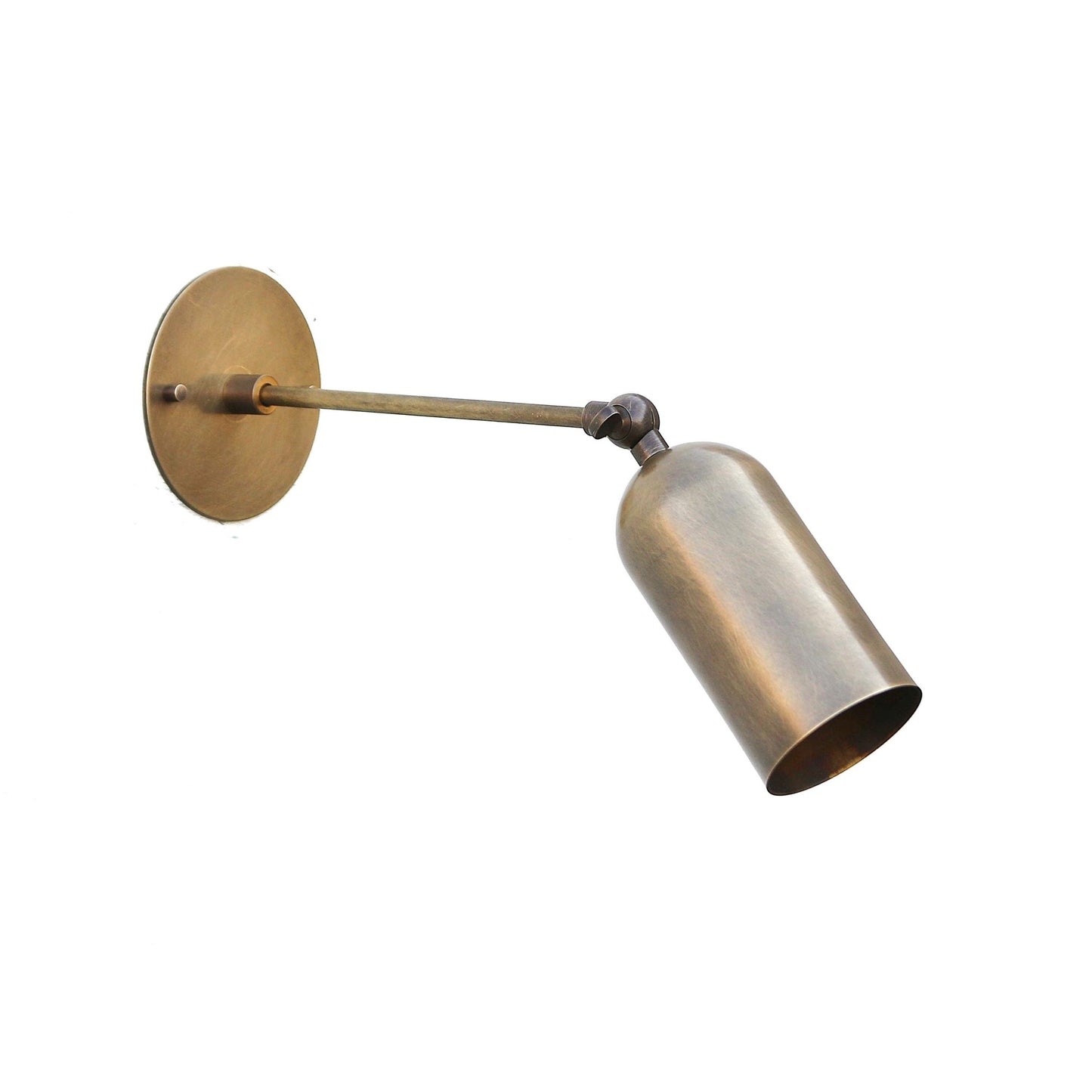 Brass Rod Ceiling Spotlight with Cylinder Shade