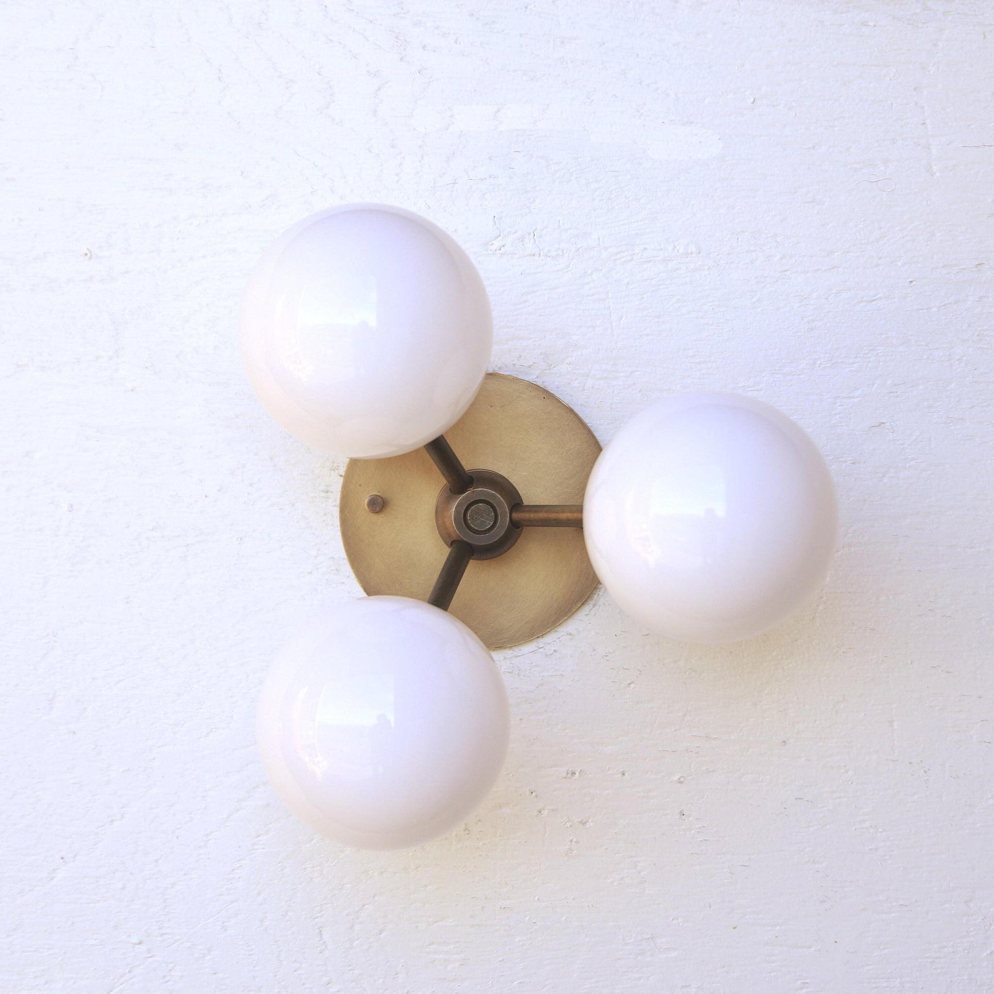 Brass Sputnik Semi-Flush Chandelier