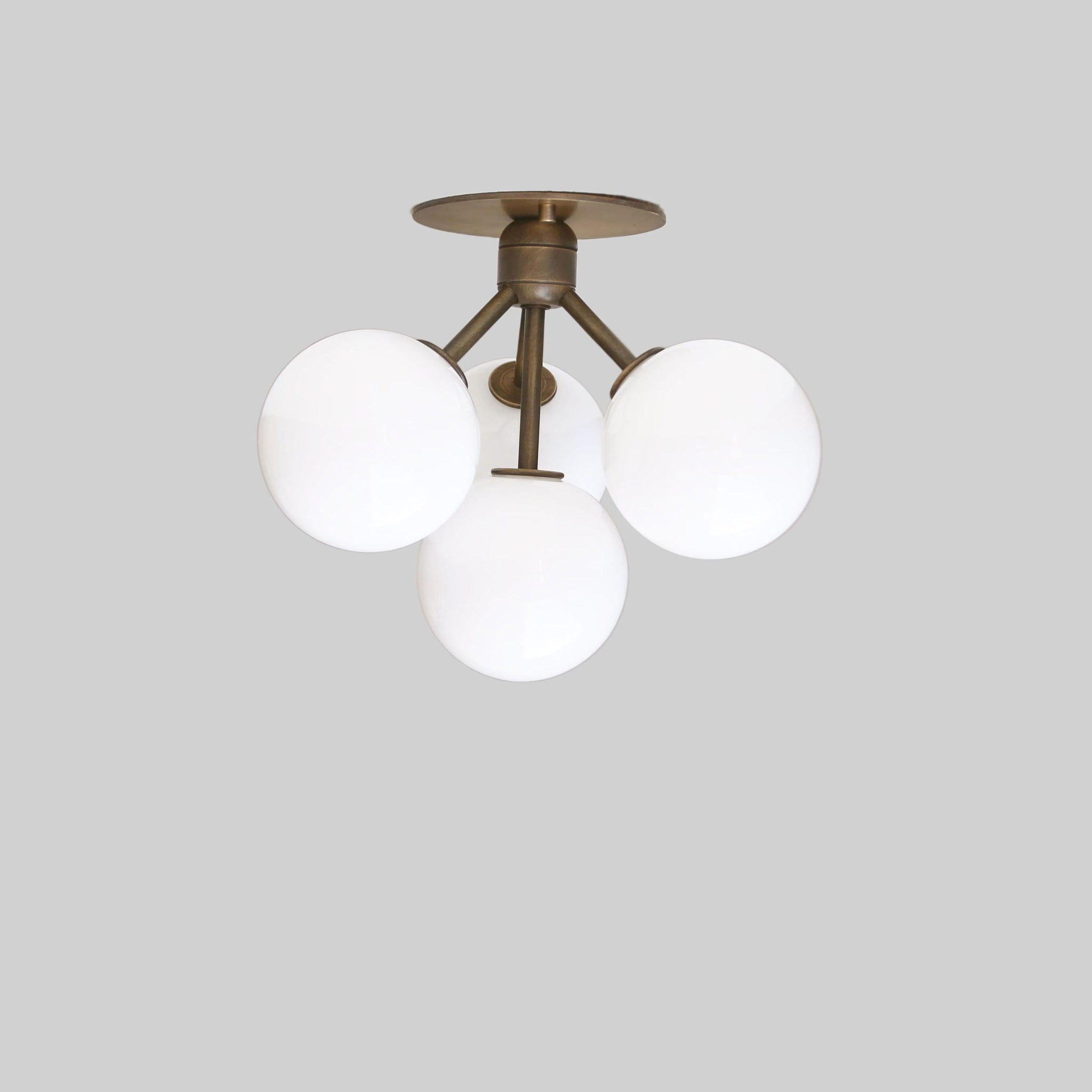 Brass Sputnik Semi-Flush Chandelier