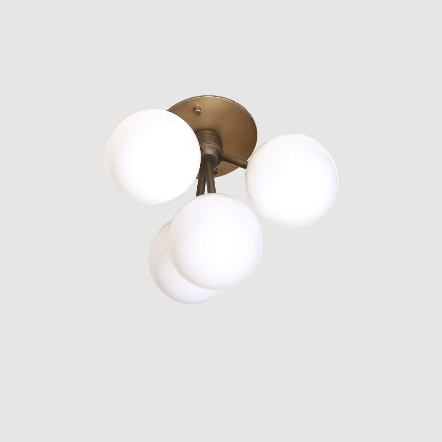 Brass Sputnik Semi-Flush Chandelier