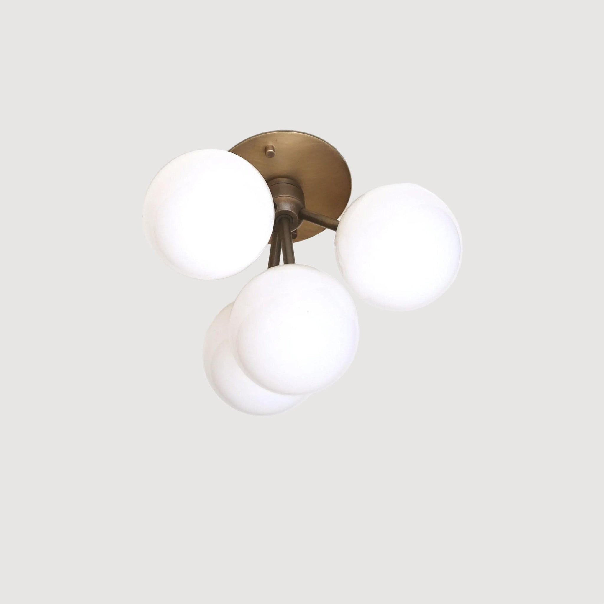 Brass Sputnik Semi-Flush Chandelier