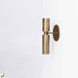 Brass Tube Wall Sconce with Up and Down Light