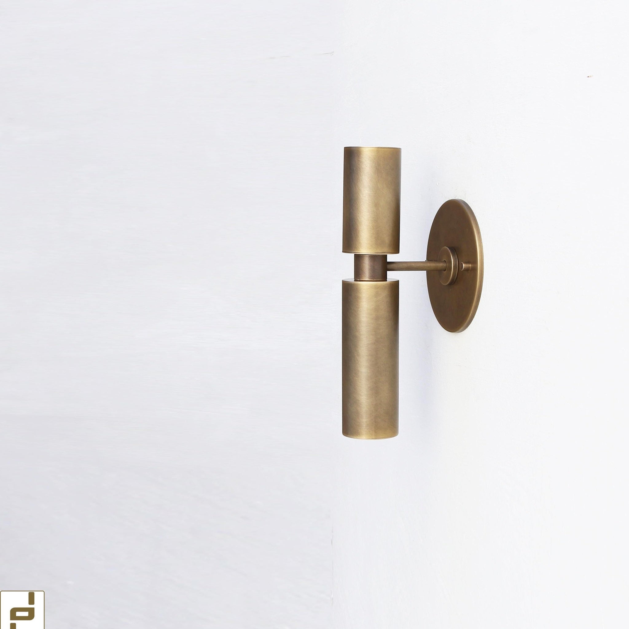Brass Tube Wall Sconce with Up and Down Light