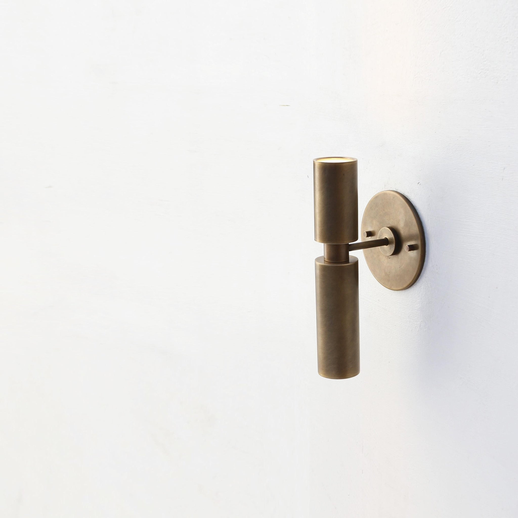 Brass Tube Wall Sconce with Up and Down Light