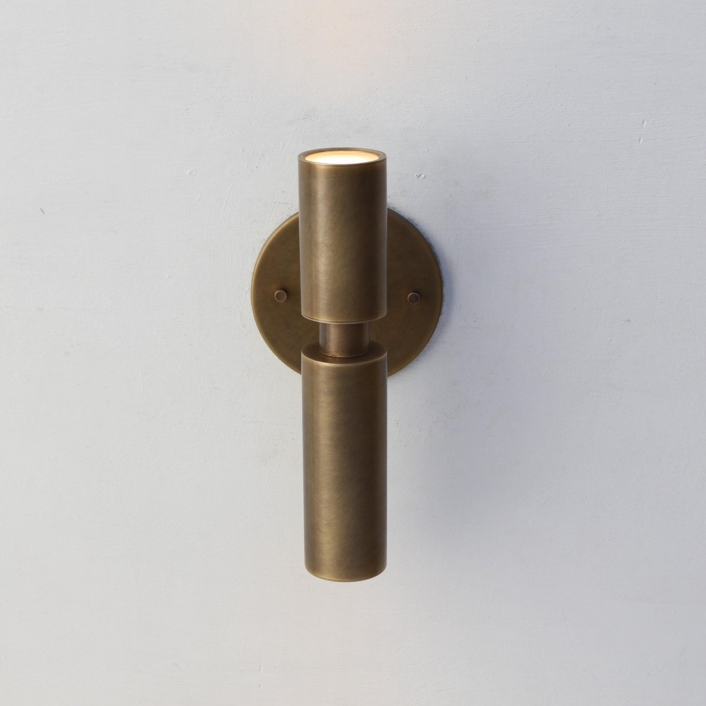 Brass Tube Wall Sconce with Up and Down Light