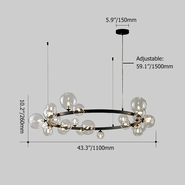 modern globe chandelier