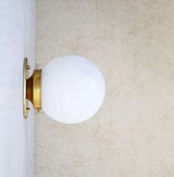 glass mini shade wall sconce