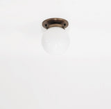 hand-blown frost sconce