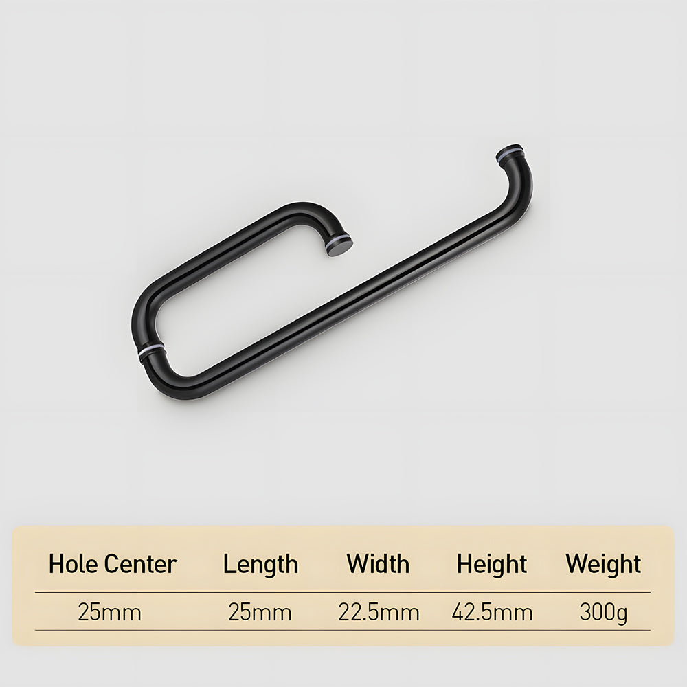Bathroom 304 Stainless Steel Glass Door Handles