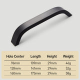 Sleek Curved Aluminum Alloy Cabinet Drawer Handles
