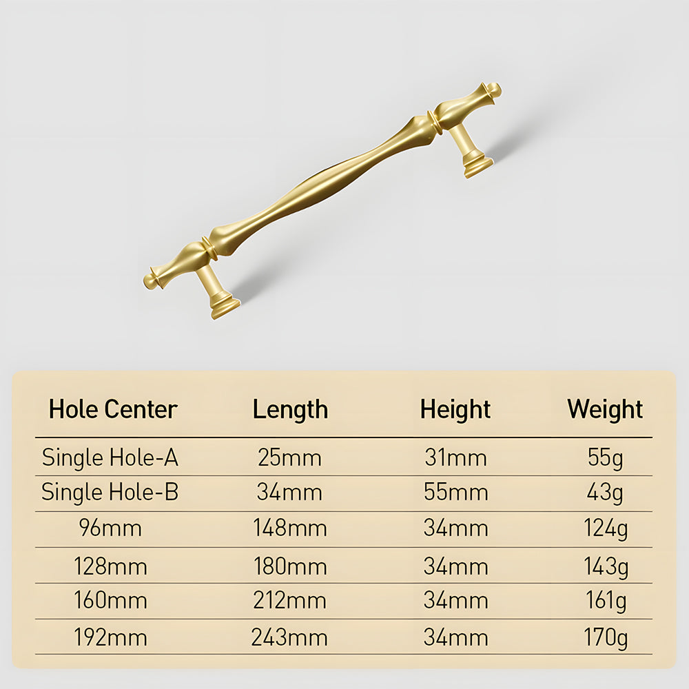 American Solid Brass Cabinet Drawer Handles