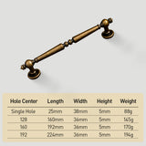 Vintage Simple Solid Brass Cabinet Pulls