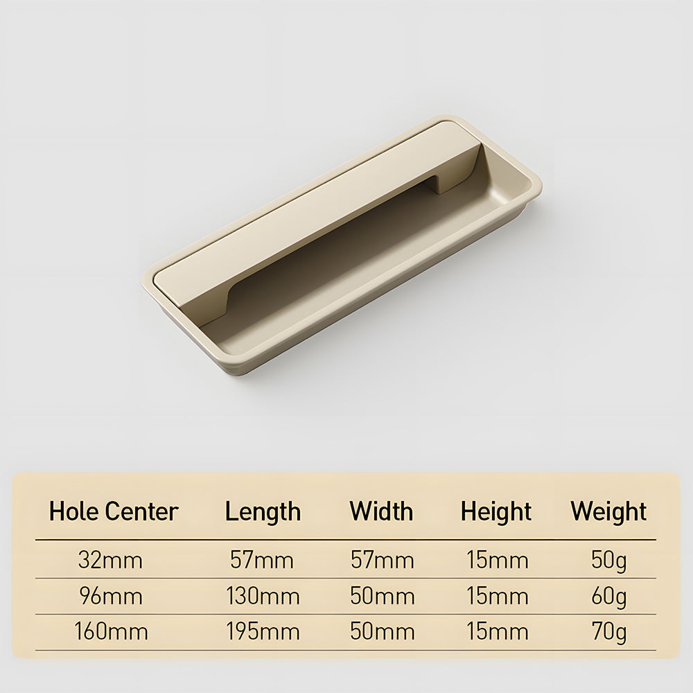 Modern Multi-color Recessed Grooved Handle