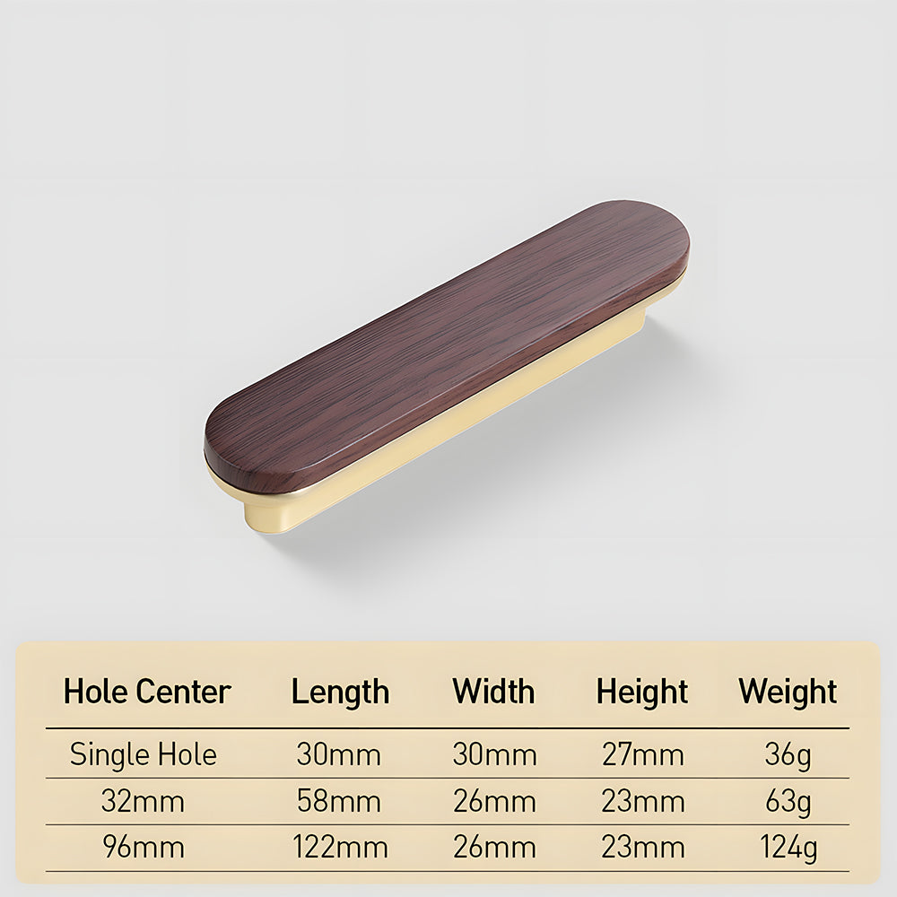 Removable Round Cabinet Wardrobe Door Wooden Handles