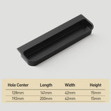 Rounded Corners Modern Multi-color Recessed Handles