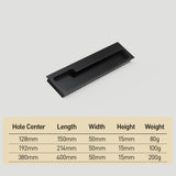 Modern Aluminum Recessed Concealed Cabinet Pulls