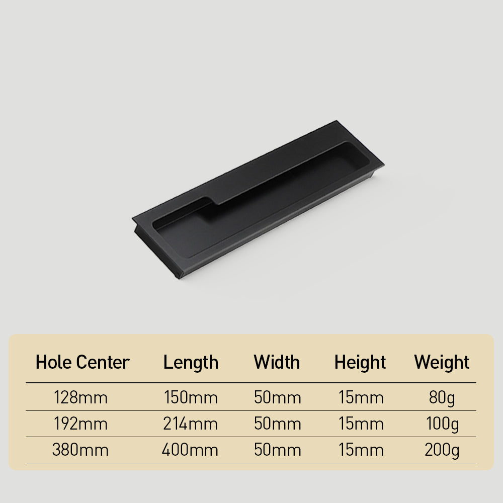 Modern Aluminum Recessed Concealed Cabinet Pulls