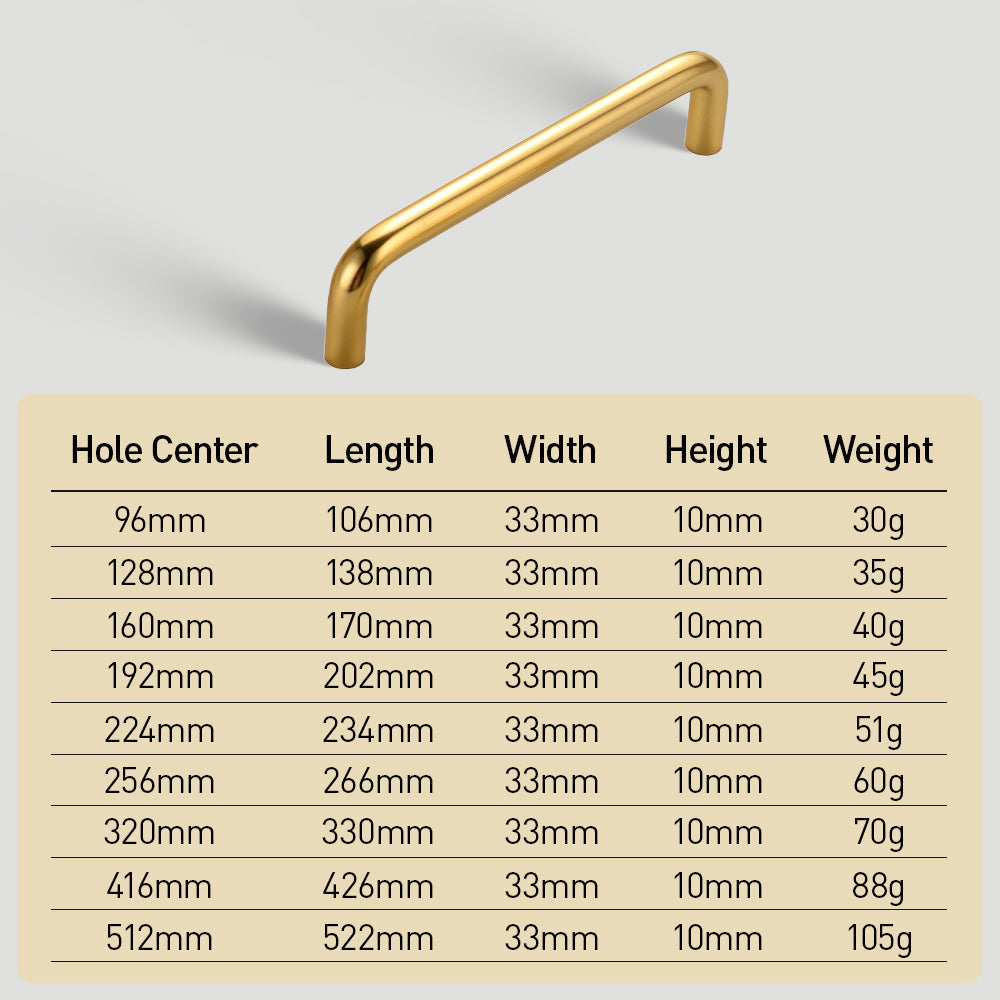 Simple Aluminum Alloy Rounded Arc Cabinet Handle