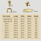 Luxurious Nordic Brass Cabinet Drawer Handles