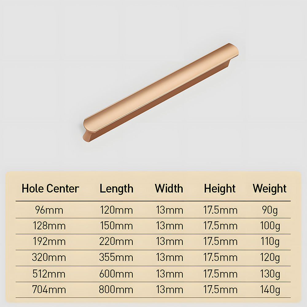 Classic Simple Aluminum Alloy Kitchen Hardware Handles