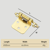 1.5 Inch Half Cover American Spring Self-Closing Door Hinge