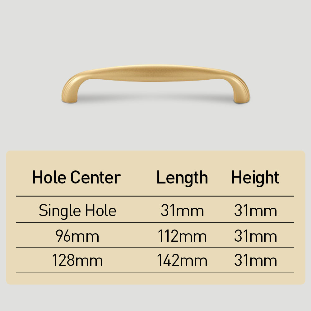 Modern Minimalist Curved Cabinet Knobs And Handles