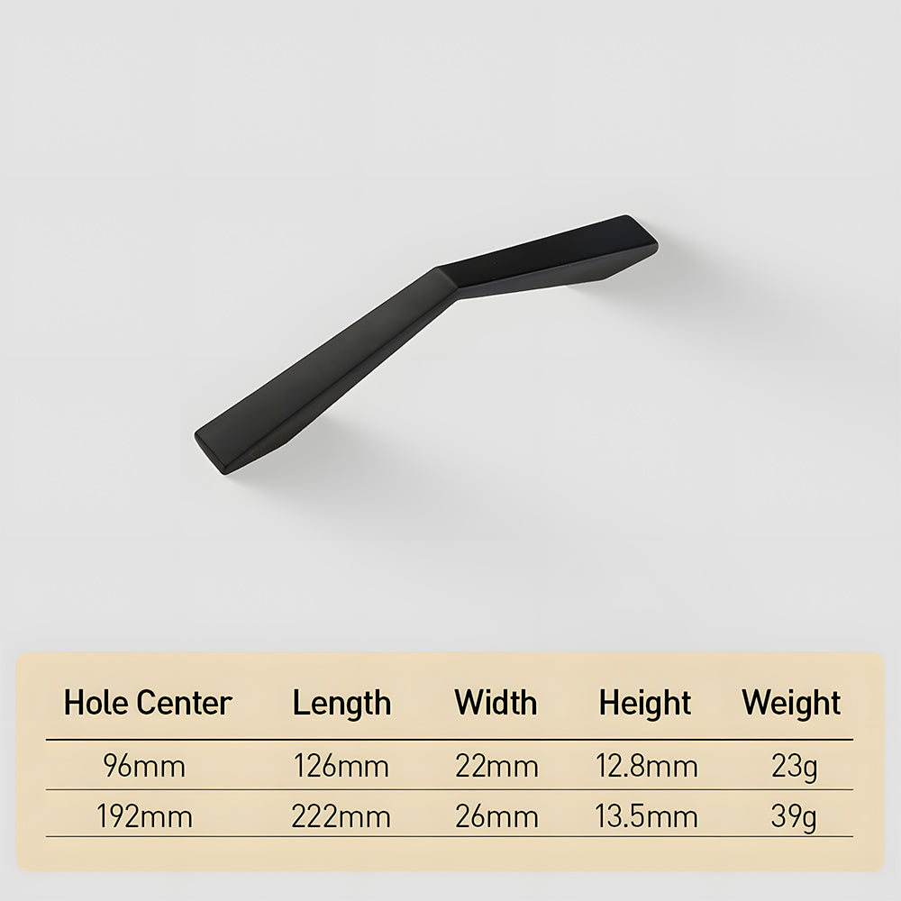 Black Simple American Wardrobe Drawer Handles
