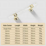 Simple Acrylic Transparent Bathroom Cabinet Handles