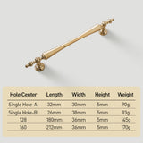 Retro Gold Brass Wardrobe Handles And Knobs