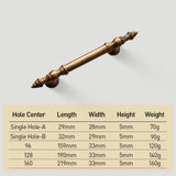 European Style Classical Brass Cabinet Door Handles