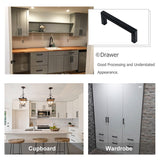 Black Square Kitchen Bar Pulls for Cabinet