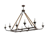 rope linear chandelier
