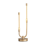 gold candle-stick lamp