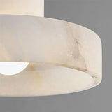 Carrara Alabaster Pendant Lamp – Hat Shaped Pendant Modern Minimalist Lighting - View 5