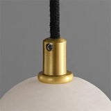 Carrara Alabaster Pendant Lamp – Hat Shaped Pendant Modern Minimalist Lighting - View 4
