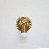 Cast Brass Wall Sconce with Embossed Back Plate