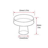 1.27 Inch Silver Brushed Nickel Round Drawer Knobs for Kitchen Cabinets