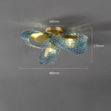 copper gold sky blue chandelier